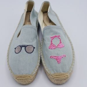 NWOT Soludos Embroidered Smoking Slippers Sz 8.5